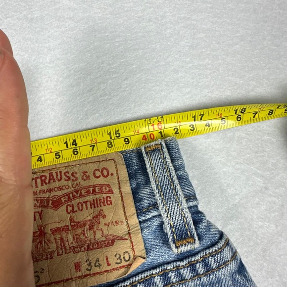 Levis 505 Regular Fit Jeans Size 34x30 Straight Leg Fit - Picture 7 of 8
